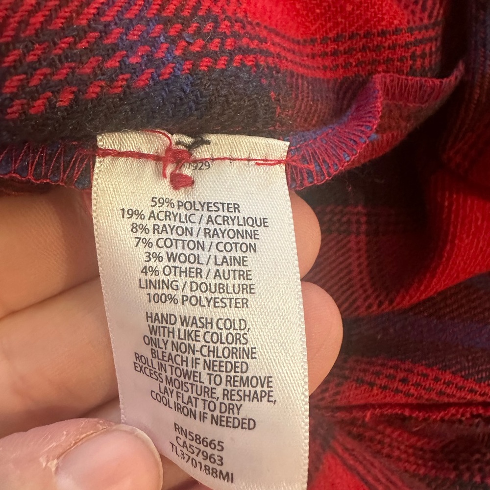 Leith Single Button Plaid Coat-Size Medium - Picture 7 of 7